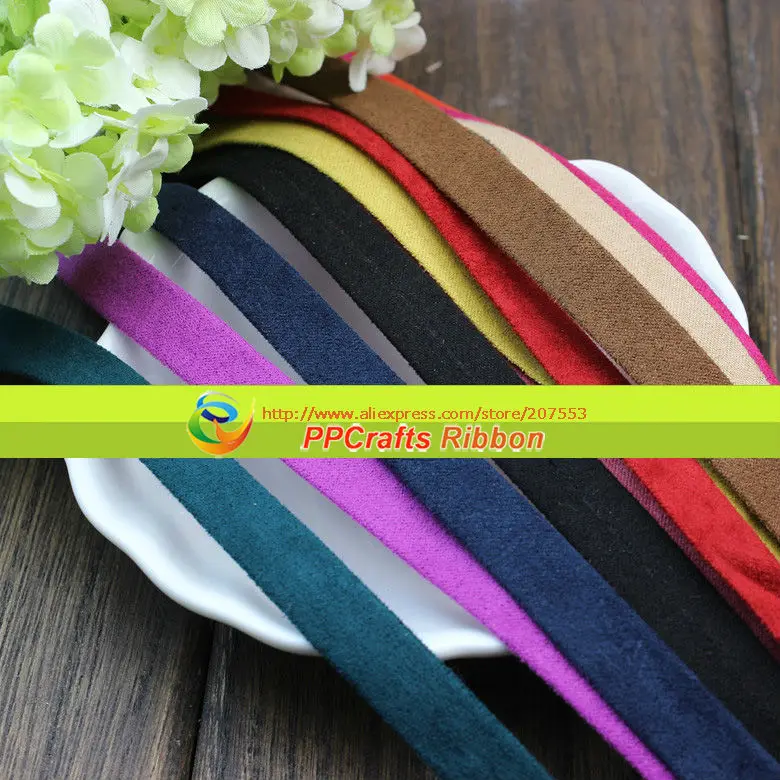 25mm PPCrafts Velvet Hair Ribbon for Baby Bows Making 11 color choices Free Shippingin