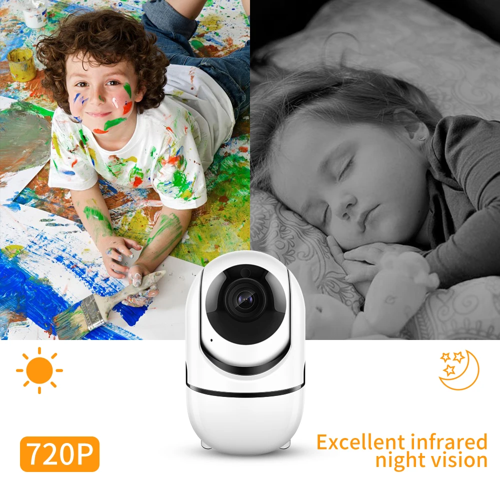 SDETER 720P Mini Wireless Wifi IP Camera Night Vision Security Smart Kamera WIFI Baby Monitor Home Surveillance CCTV Camera WIFI
