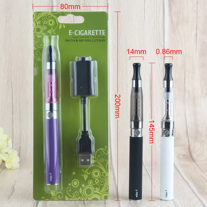 Эго CE5 starter kit EGO-T батареи 1100/900/650 мА/ч, блистер для электронной сигареты жидкость для электронной сигареты электронная сигарета 1,6 мл CE5 Распылитель USB Зарядное устройство