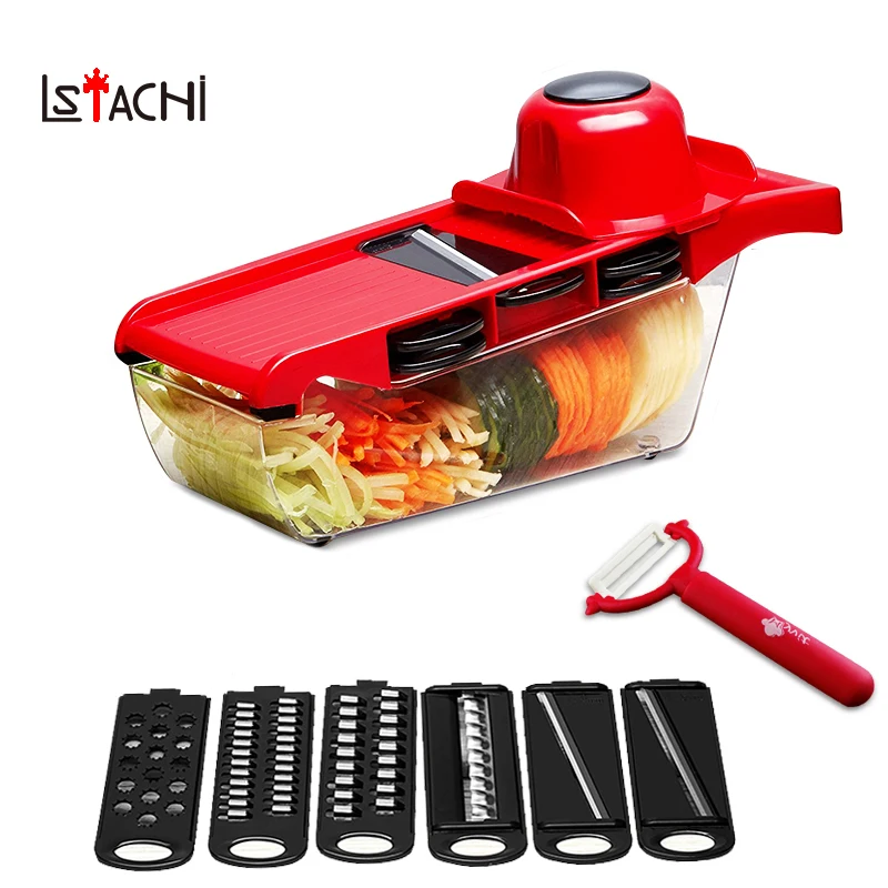 

LSTACHi Myvit Vegetable Cutter with Steel Blade Mandoline Slicer Potato Peeler Carrot Cheese Grater vegetable slicer Kitchen