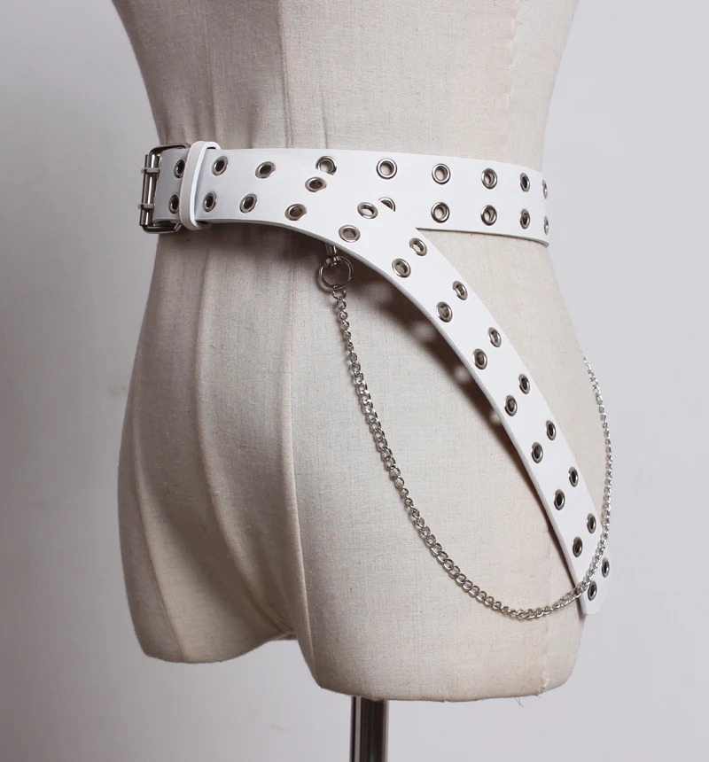 

Новинка 2019, Осенний однотонный черный кожаный серебристый свободный длинный ремень из искусственной кожи с кисточками и цепочкой, модный тренд для мужчин и женщин, крутые универсальные джинсы