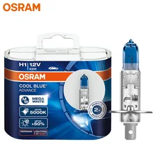 OSRAM Cool Blue Advance H1 12V 55W 5000K холодный синий белый ксеноновый автомобильный головной светильник, автомобильный светильник, противотуманные фары 62150CBA(двойной