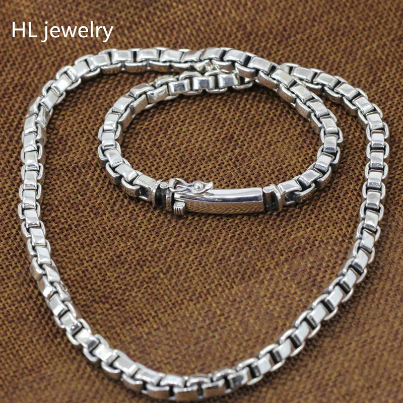 Цепочка длинная из серебра 100% пробы толщиной 8 мм 50 см|sterling silver necklace|925 sterling necklacelong