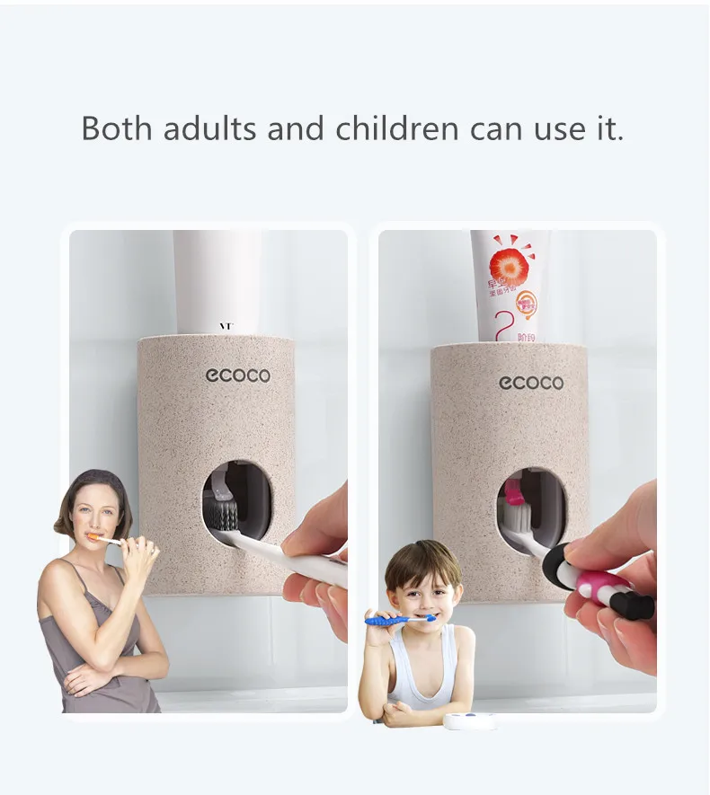 Ecoco автоматическая Зубная паста экструдер диспенсер Аксессуары для ванной комнаты всасывания стены перфорации-бесплатно