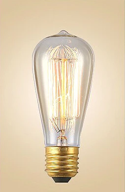 Ретро лампа накаливания, винтажный светильник, лампа Эдисона, подвесной светильник для украшения гостиной, спальни, кабинета, лампа ST64/A19/G80 - Цвет: ST58 220V