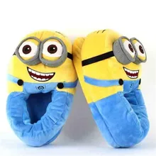 Woman House Slippers Minions Animal Slipper Cotton Warm Woman Slippers Home Plus Size 34-41 Valentine’s Shoes Indoor Slippers