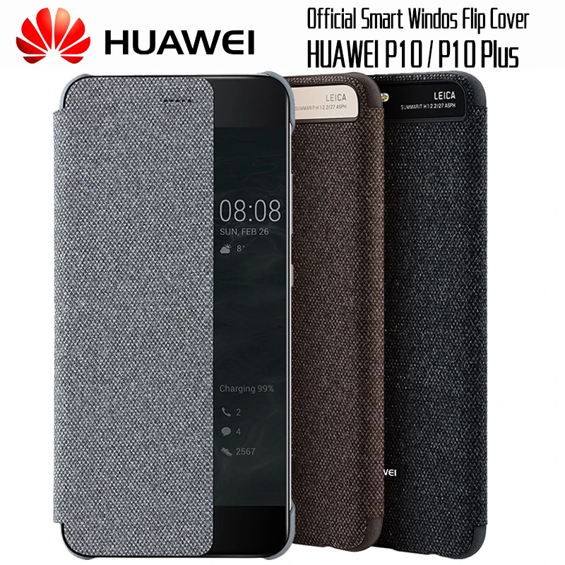 Чехол для HUAWEI P10/P10 Plus оригинальный Официальный Кожаный чехол-книжка с окошком