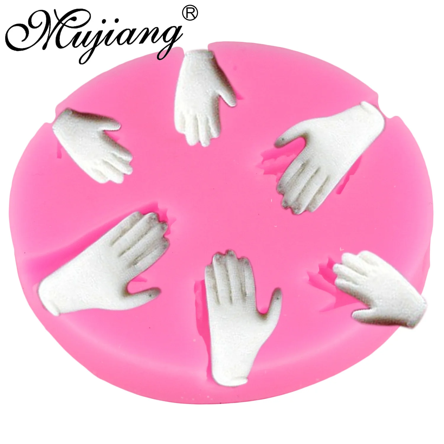 

Mujiang New Human Hand Fondant Cake Decorating Tools Silicone Mould Fimo Clay Candy Molds Gumpaste Chocolate Moulds