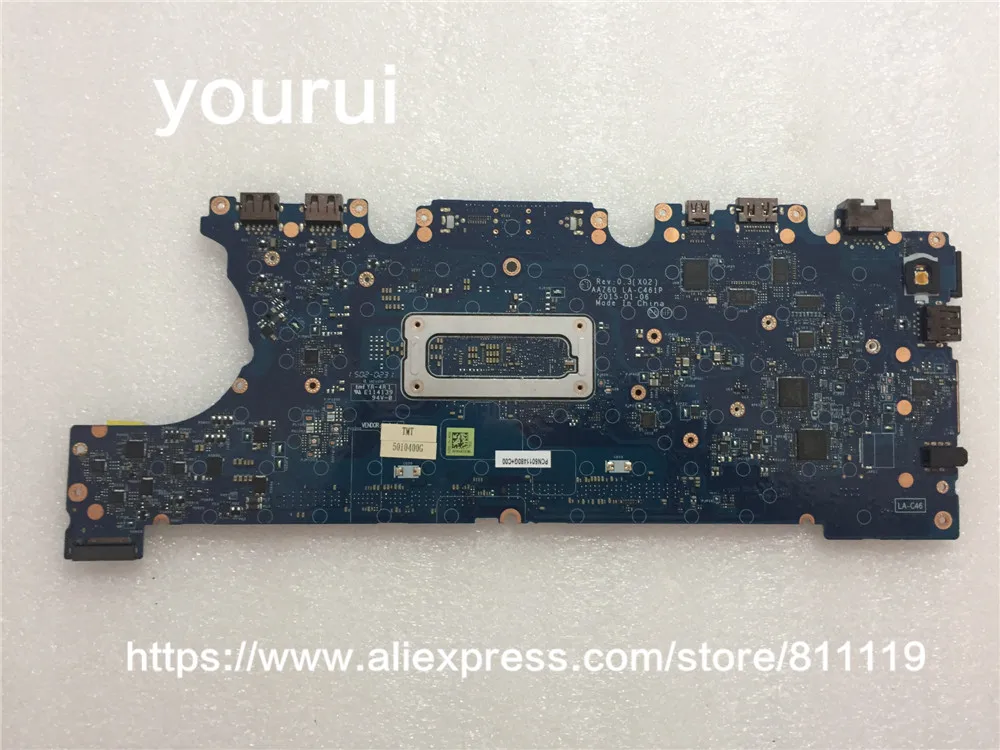 Yourui для ноутбука DELL Latitude E7470 для материнской платы с i5-6300U cpu LA-C461P 0DGYY5 CN-0DGYY5 DGYY5