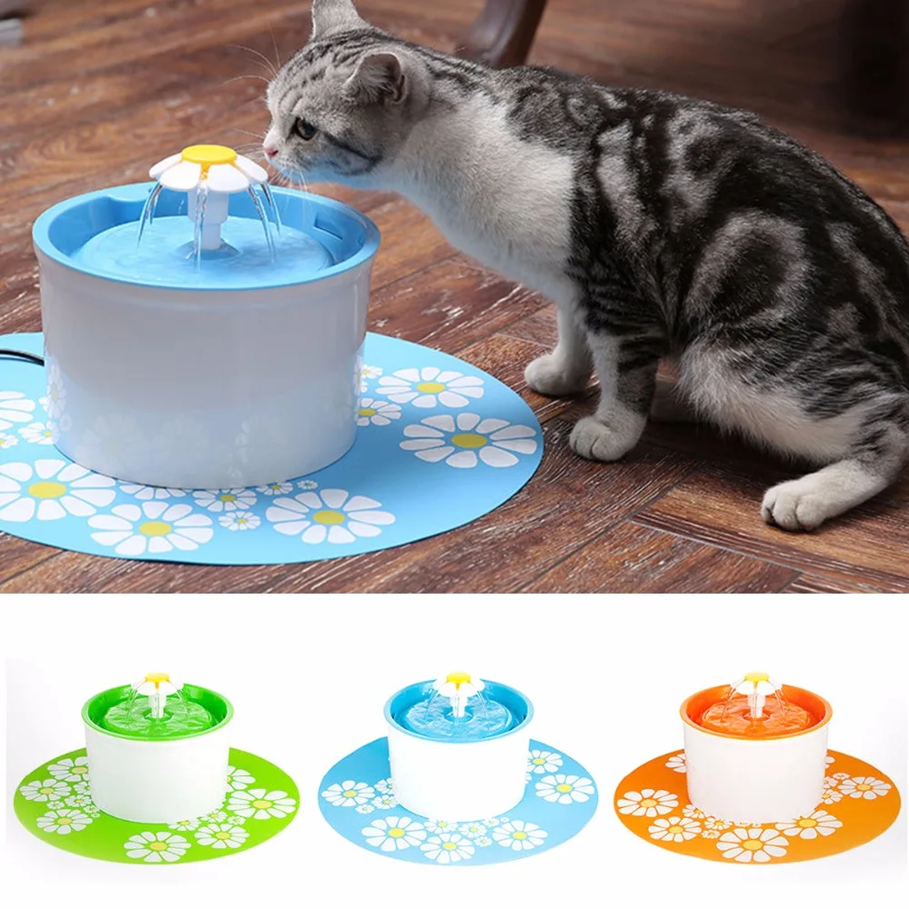 Buy 1.6L Cat Flower Shape Automatic Fountain Water Feeder Mute Pet Electric