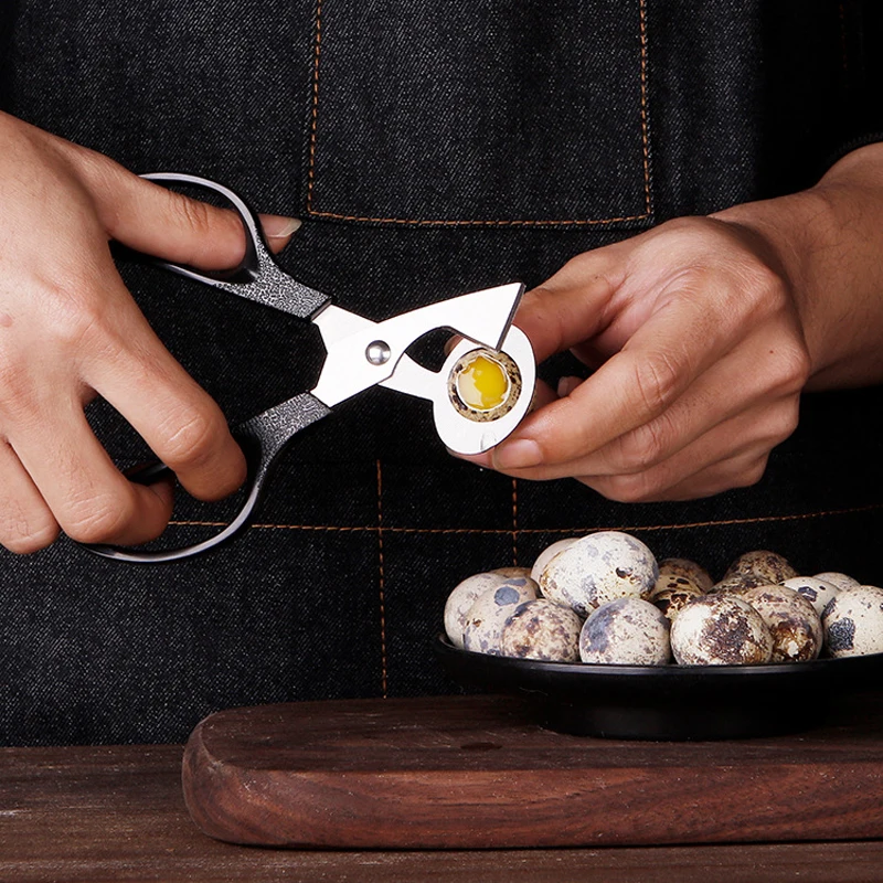 WCIC Quail Egg Shells Scissors Cracker Stainless Steel Blade Slicers Kitchen Tool Clipper Scissors Opener Cigar Cutter Opener