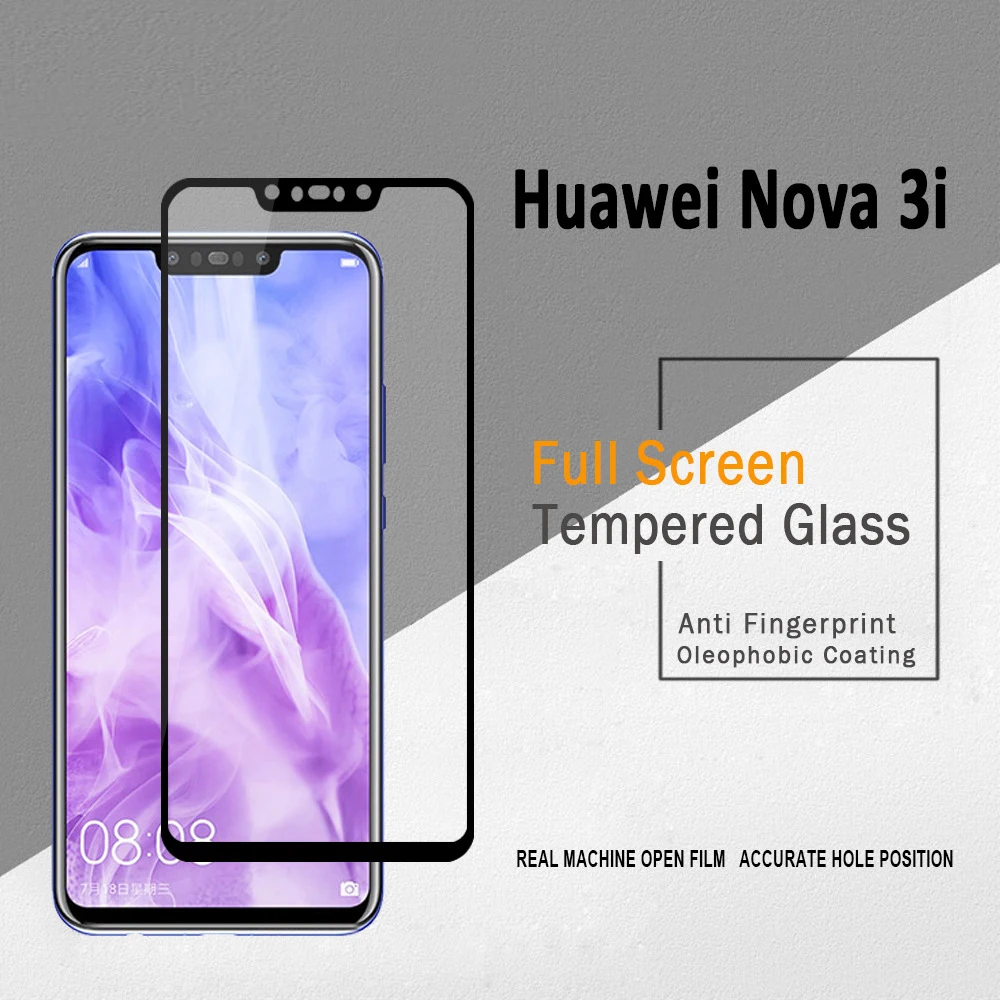 3D закаленное стекло для Huawei Nova 3i полного покрытия экрана Защитная пленка INE