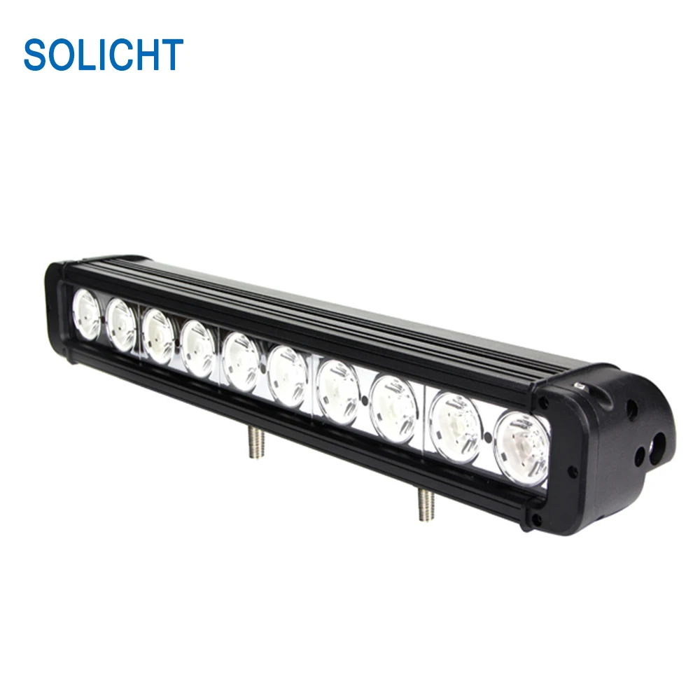 SOLICHT 17'' 100W LED Light Bar Rigid Aluminum 4X4 10W LED Work Light