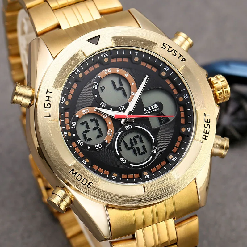 

6.11 Luxury Brand Mens New Fashion Multifunction LED Digital Watch Backlight 30M Waterproof Military Watch Men Sport Wrist Watch