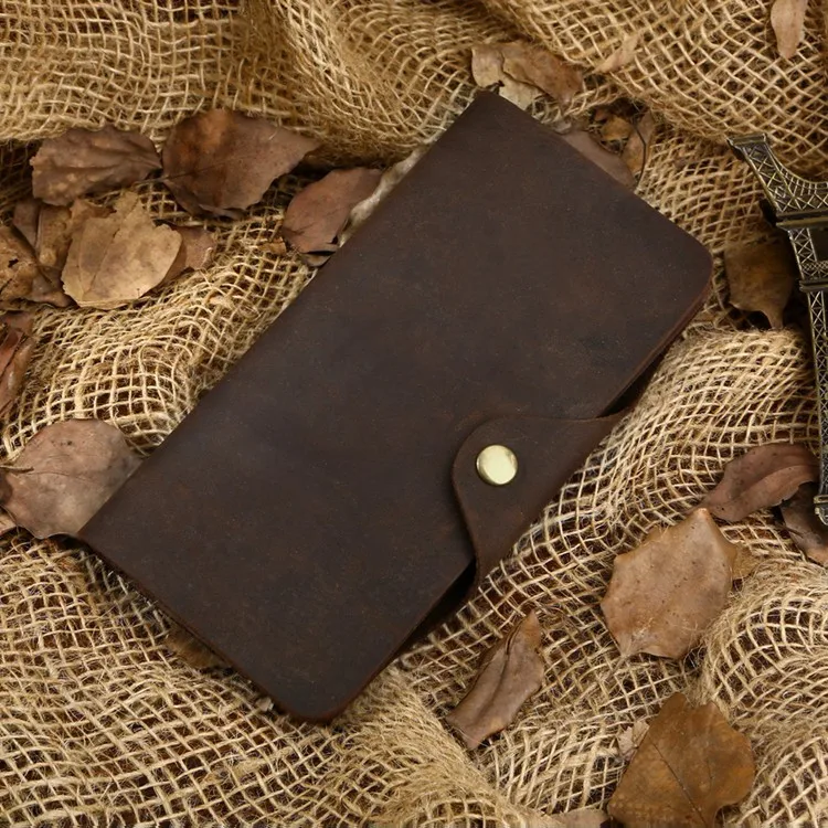 Гарантия Crazy horse кожаный кошелек для мужчин кошелек Мужской винтажный коричневый из натуральной кожи кошельки клатч Сумки держатель карты M8032