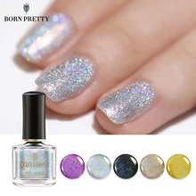 BORN PRETTY Голографический лазерный лак для ногтей 6 мл Радуга Холо Лаки сияющий блеск ногтей Книги по искусству лак