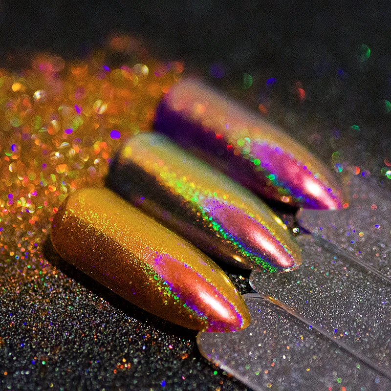 Ногтей Glitter Mixed Цвет Super Gold Лазерная Сияющий переливающийся Flakies ногтей блестка порошок Маникюр украшения для ногтей