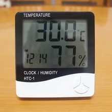 Digital Room LCD Thermometer Electronic Temperature Humidity Meter Hygrometer Weather Station Indoor Alarm font b Clock