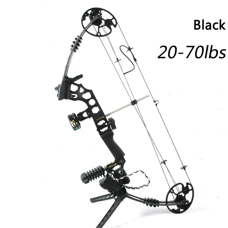 Hunting bow & arrow set compound bow + Peep hole,5 pin sight,bow rest