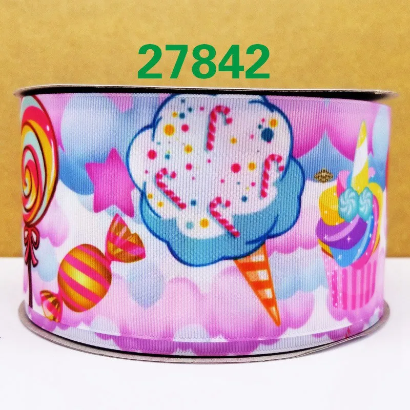 50 ярдов в размер мультфильм ленты напечатанные grosgrain ленты 27936 - Цвет: 27842