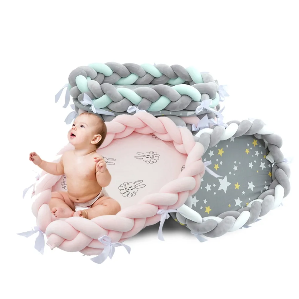 Medoboo многофункциональное детское гнездо для новорожденных кроватки из хлопка nody вязаные вручную оплетка Детская кровать бампер для