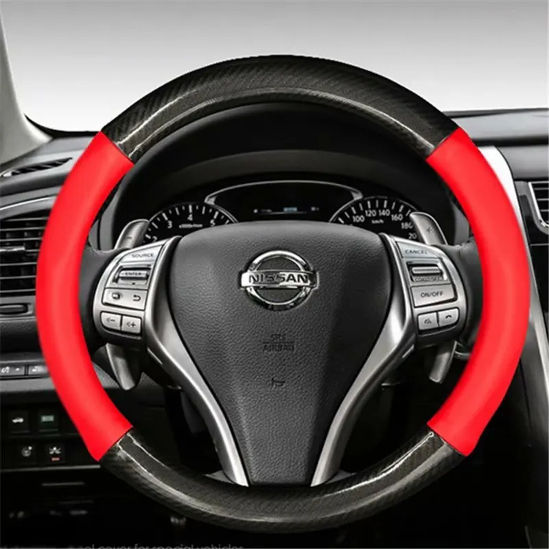 Автомобильный чехол на руль для Nissan Juke Kicks Rogue Sport Qashqai X Trail Murano Xterra Pathfinder Armada Quest 37 38