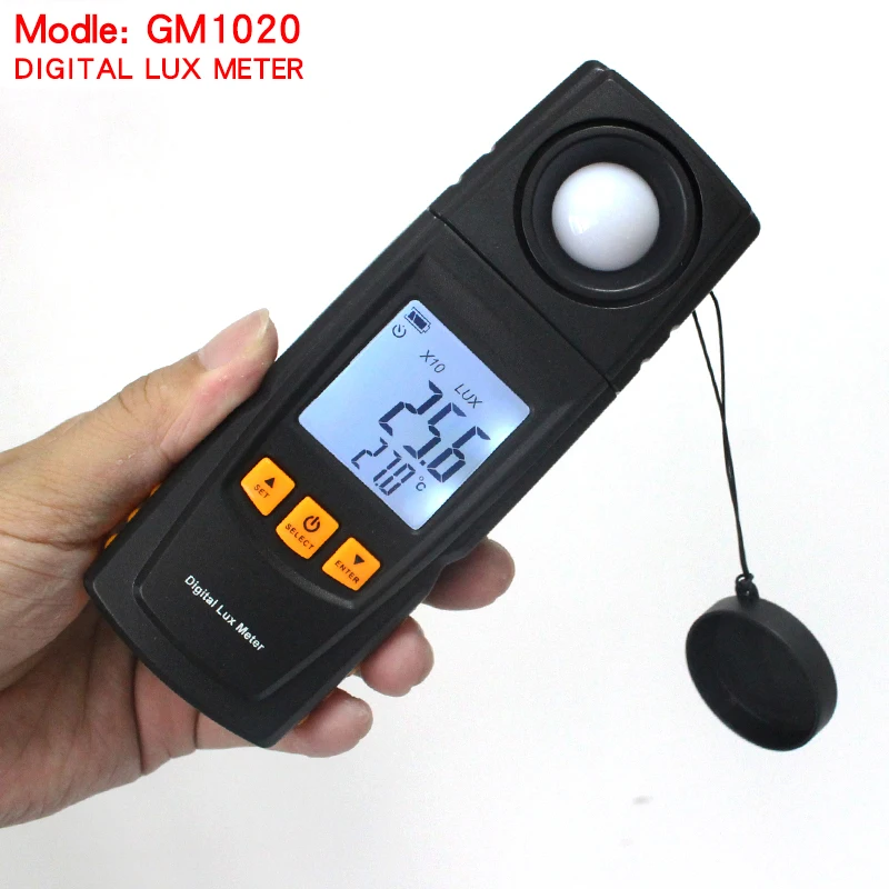 

GM1020 LCD Display Handheld Digital Lux Light Meter Photometer Up to 200,000 Lux handheld without box