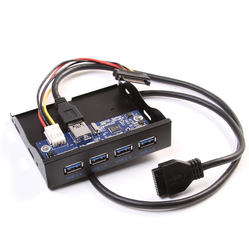 20 دبوس اللوحة 4 ميناء USB3.0 Hub الداخلية 3.5 بوصة قرص مرن خليج اللوحة الأمامية 20 دبوس اللوحة 4 ميناء USB3.0 Hub الداخلية 3.5 بوصة قرص مرن خليج اللوحة الأمامية
