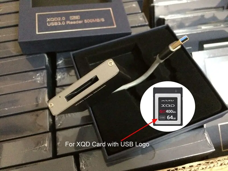 Высокое качество 500 МБ/с./с. USB 3,0 XQD 2,0 Card Reader для sony Lexar XQD карты памяти Комплект для подключения камеры Адаптер