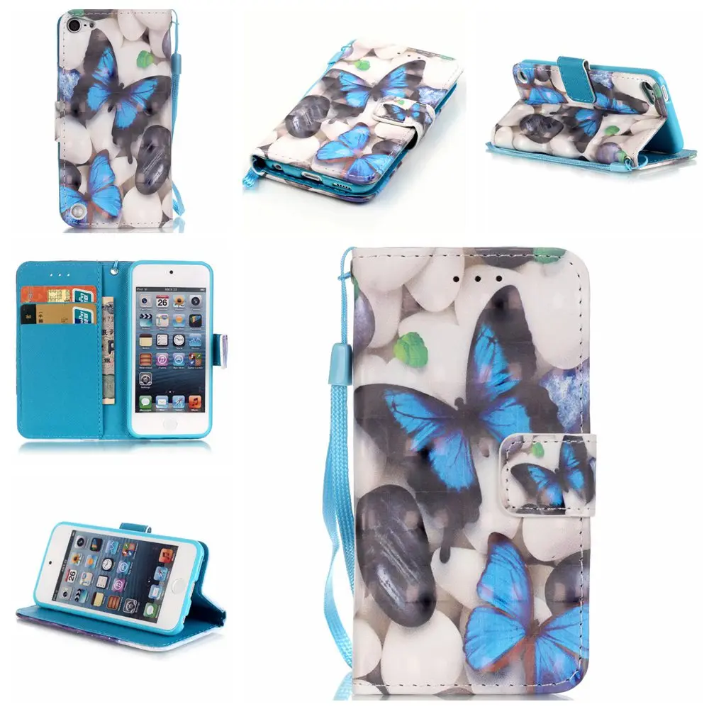 Симпатичные картинки с животными чехол для телефона из искусственной кожи для iPod Touch 5 Th5& Touch 6 Th6 touch5 6 Флип Бумажник Стенд Чехол
