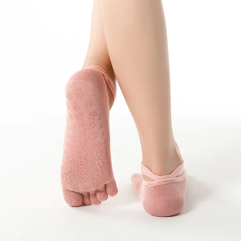 Хлопоковые носки для йоги женские, не скользящие для танцев профессиональные Балетные каблуки протектор женские спортивные танцы Calcetines Medias Носки для пилатеса