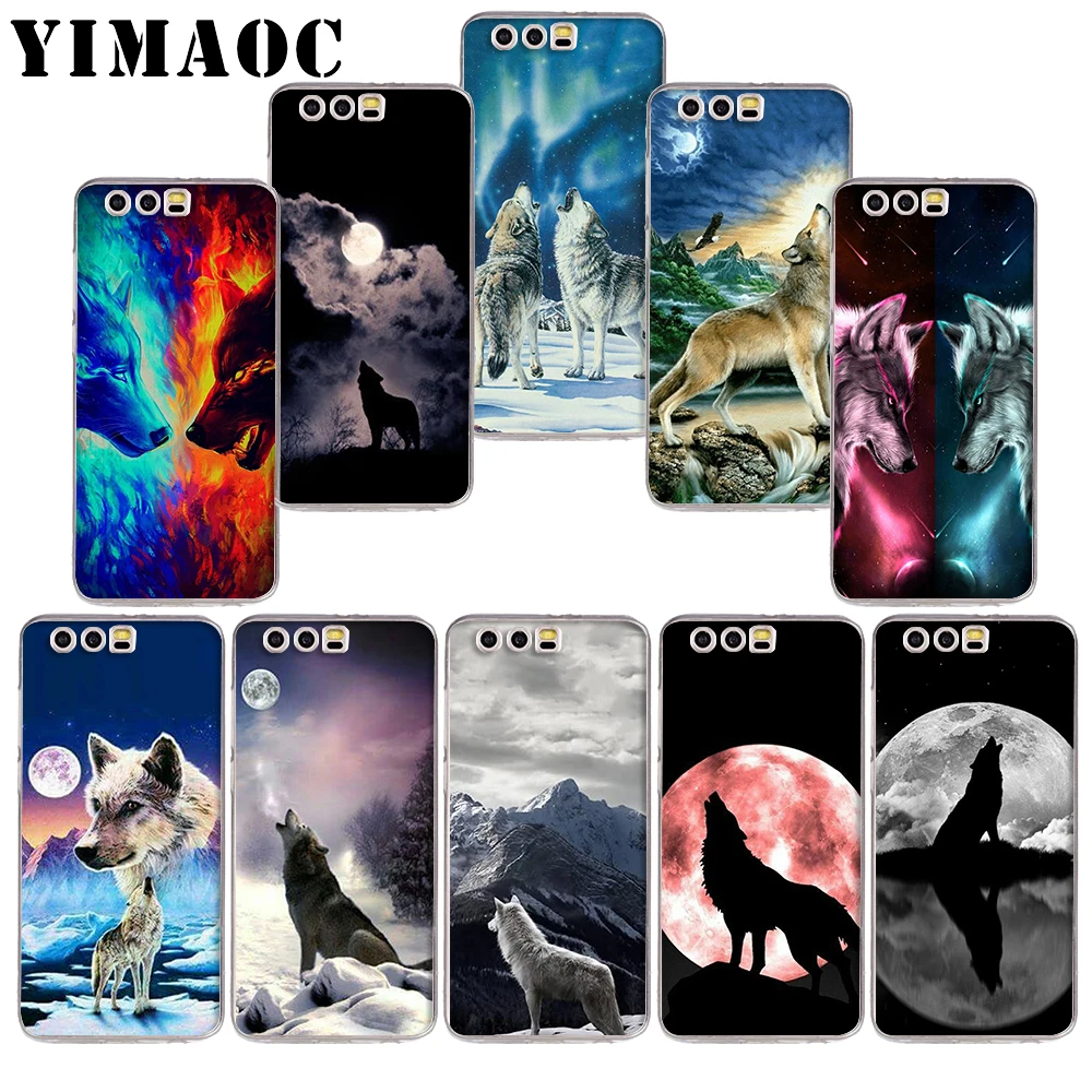 

YIMAOC 270z Super cute Wolf Soft TPU Case for Huawei Honor 10 9 lite 7A Pro 7C 7X 8X Nove 3 3i