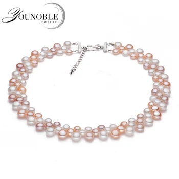 

Real freshwater Multi lay necklace for women