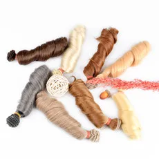 Кукольные парики Кудрявые натуральные волосы кукольные парики для кукол аксессуары русская одежда ручной работы кукольные парики Рождественский подарок для детей