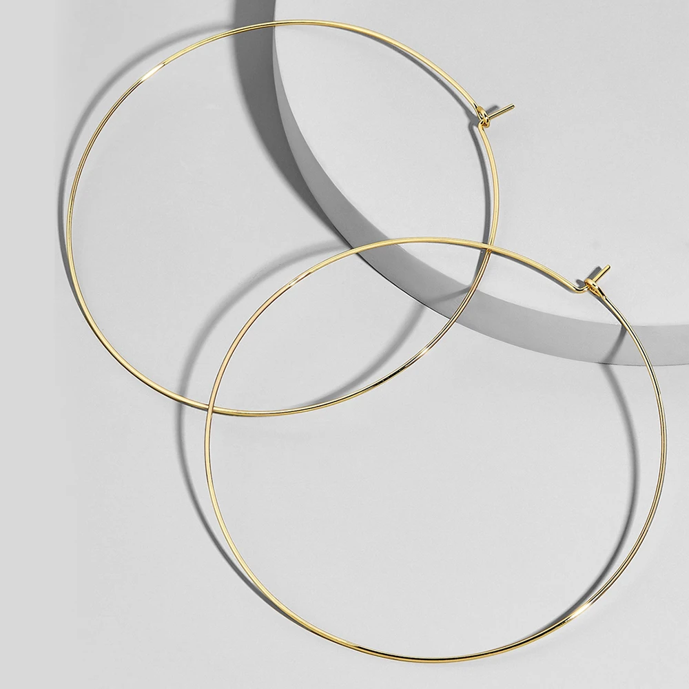 

Punk Hyperbole Big Circle Hoop Earring for Women Boho Simple Geometric Polygon Statement Earrings Gold Color Fashion Jewelry