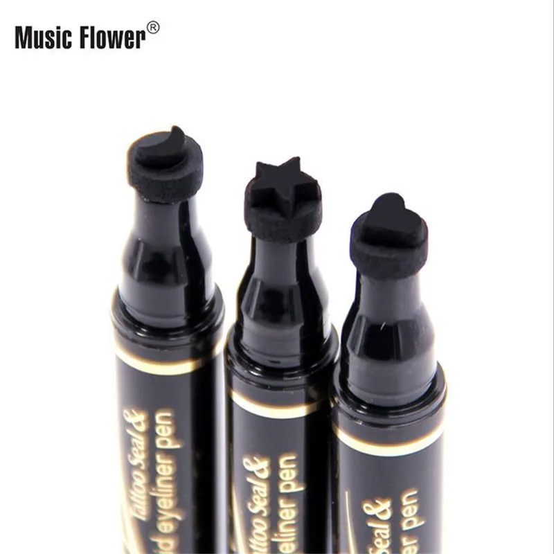 Fexport 1PC Makeup Stamp Eyeliner Pencils Black Double-end Long Lasting Liquid Waterproof Pen Beauty Tools M4092 | Красота и здоровье