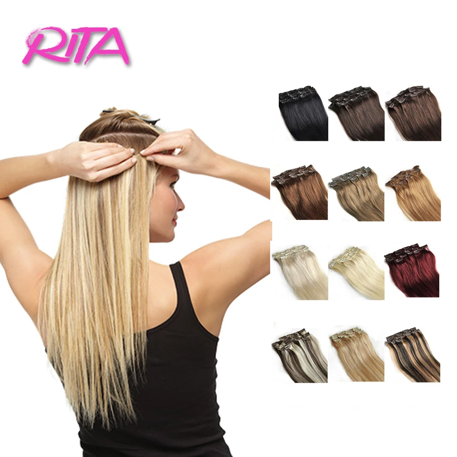 1828 Inch Clip In Human Hair Extensions 100 120g Human Hair Clip In