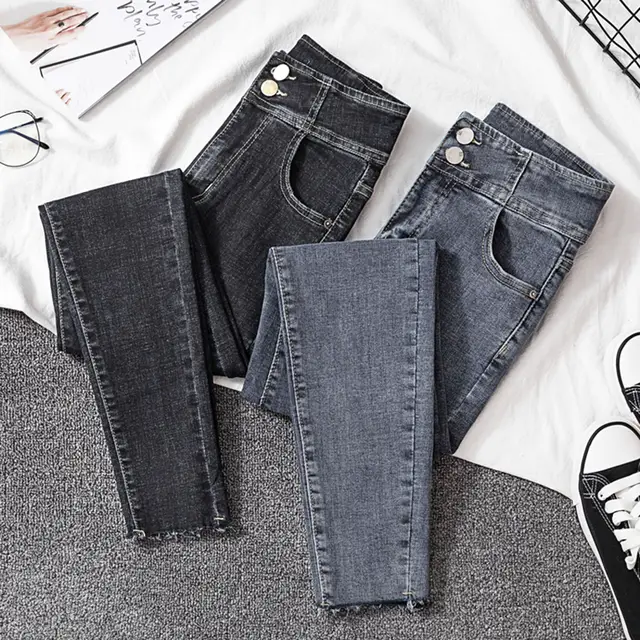 ladies black stretch jeans