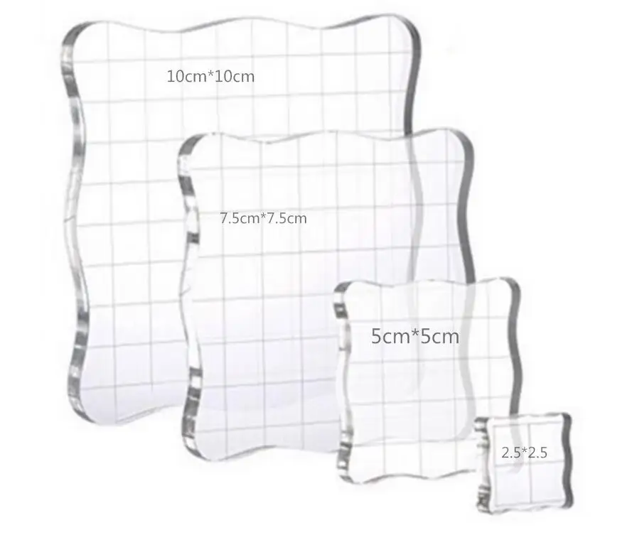 

1PC Clear Stamps Acrylic block for Transparent Stamp Acrylic Pad DIY scrapbooking Decoration Tools B001
