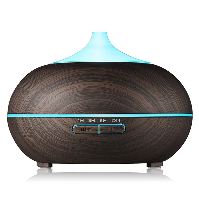 

300ml Aroma Essential Oil Diffuser Ultrasonic Air Humidifier with Wood Grain 7Color Changing LED Light electric aroma mist maker