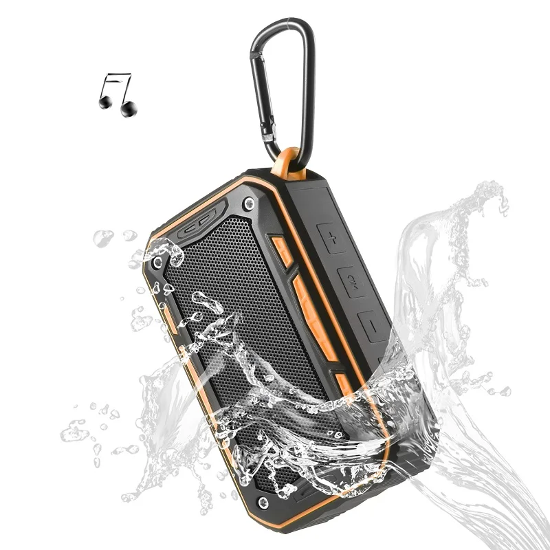 Handbluetooth динамик полностью герметичный водонепроницаемый портативный пылезащитный Спорт на открытом воздухе FM радио Мобильный телефон компьютерный динамик - Цвет: orange