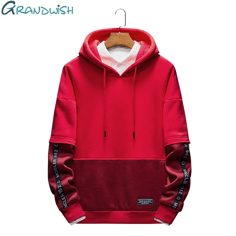 Grandwish الرجال خليط هوديي الشارع الشهير دروبشيبينغ الملابس هودي البلوز عارضة هوديي للرجال الربيع الرياضة ارتداء ، ZA185