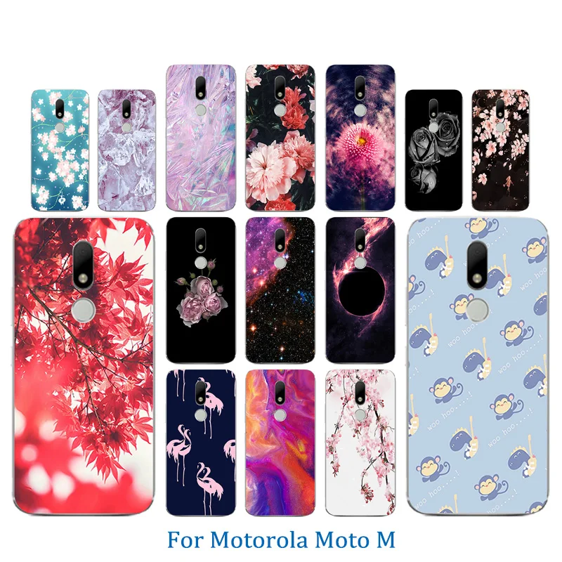 

for Motorola M Phone Cases Ice Pattern Skin Silicon Soft Slim Transparent Back Protection Shell for Motorola Moto M XT1662 Cover