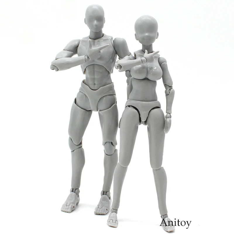 Anime SHF BODY KUN CHAN DX SET Gray Color Ver PVC Action font b Figure b