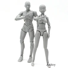 Anime SHF BODY KUN CHAN DX SET Gray Color Ver PVC Action font b Figure b