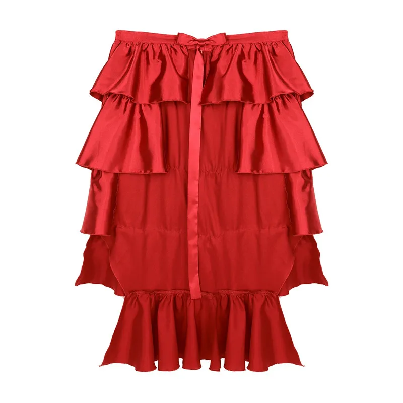 Женская гладкая атласная юбка с оборками, многослойная юбка для латинских танцев, костюм для взрослых, юбка для танца живота