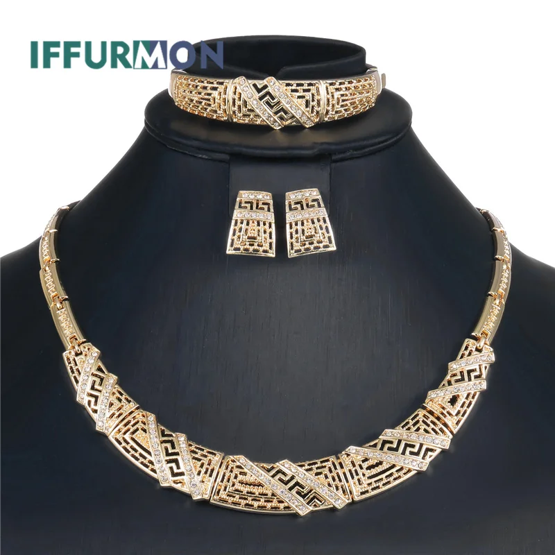Iffurmon Дубай ювелирные наборы для Для женщин Мода африканские бусы комплект