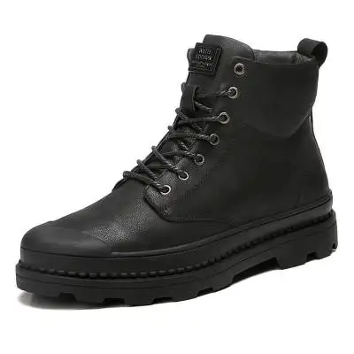 boots men's autumn and winter new shoes leather England retro leather boots straight outdoor warm wild boots