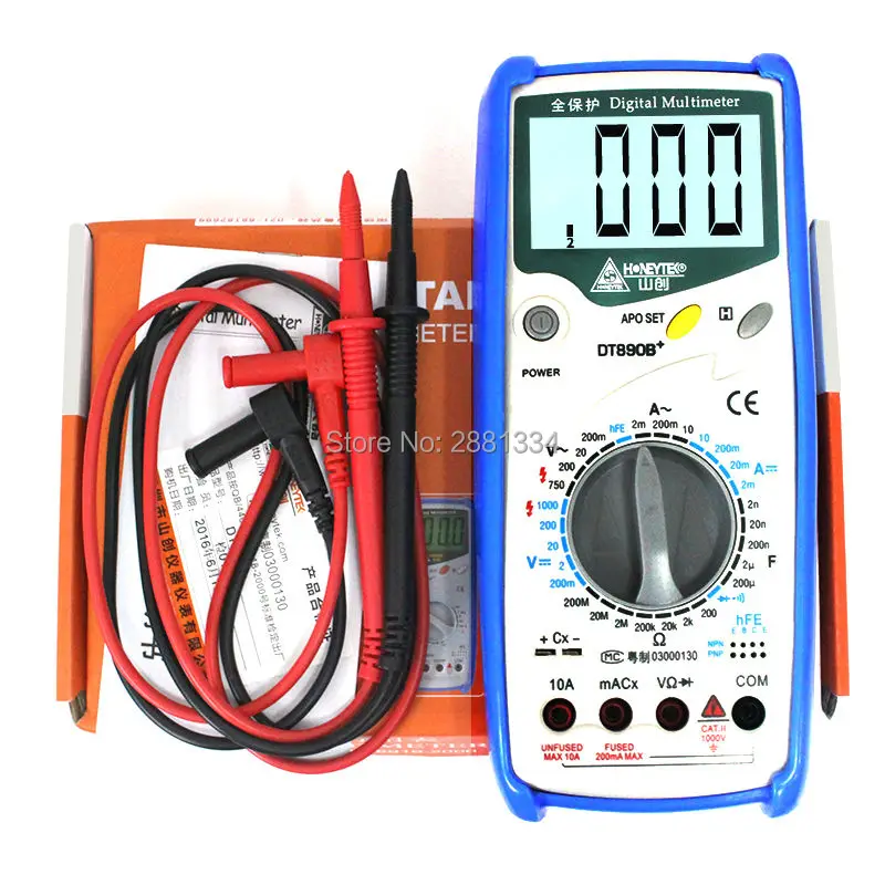

Hight quality DT890B+ Multimeter anti-misoperation omnipotent table can measure capacitance AC / DC / transistor test
