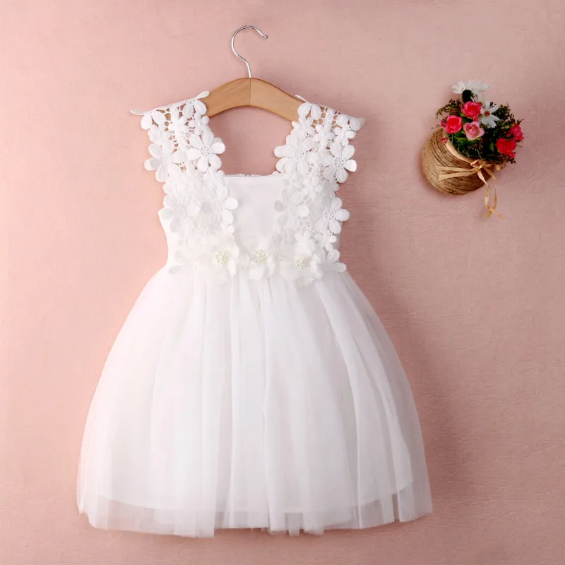 Nieuwe Party Meisjes Bloem Kant Gown Fancy Tule Baby Dridesmaid Xmas 7vYbyf6g